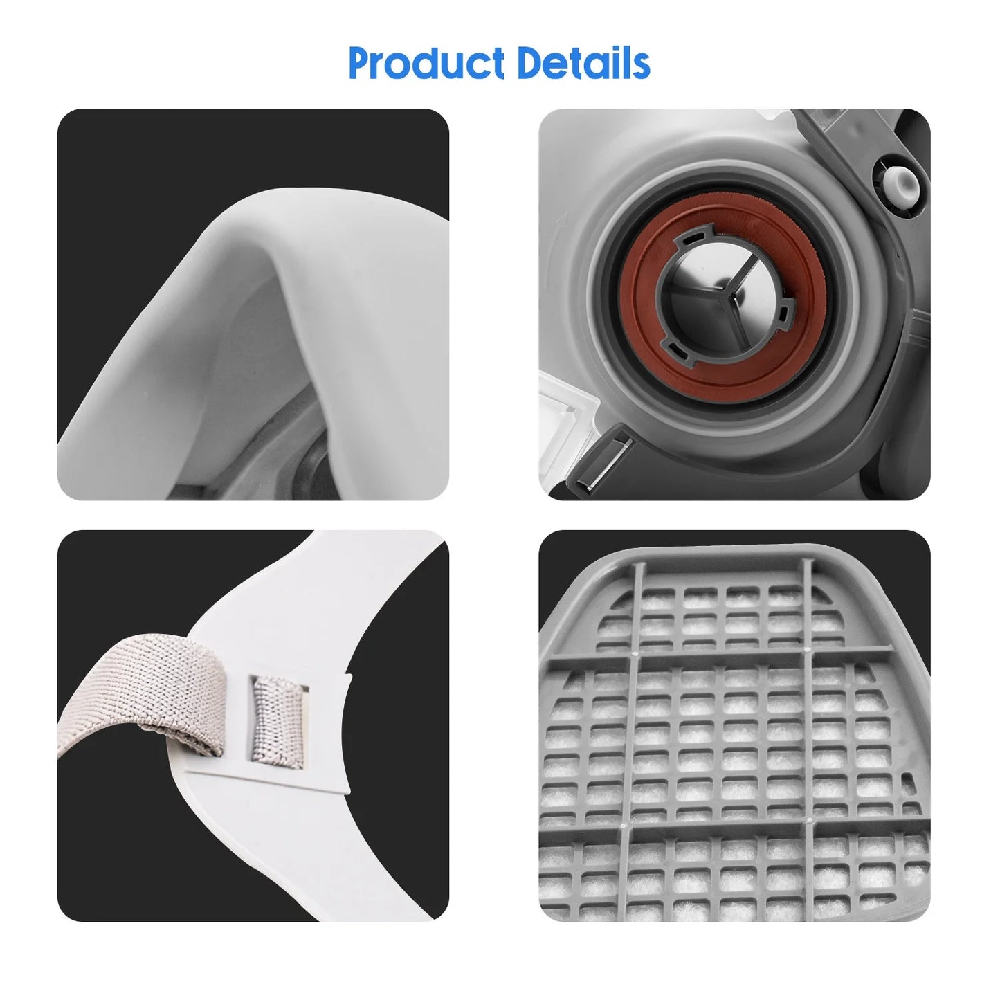 17 in 1 Half Face Gas Mask Facepiece Spray Painting Respirator Safety Suit 6200