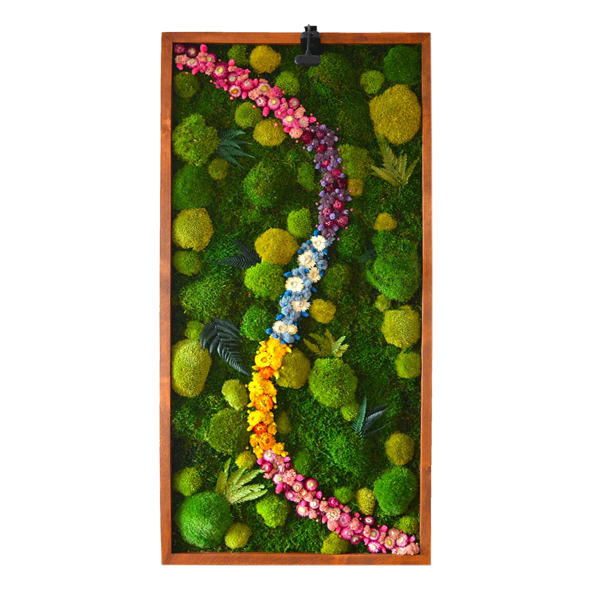 Colorful Floral Moss Pathway Wall Art