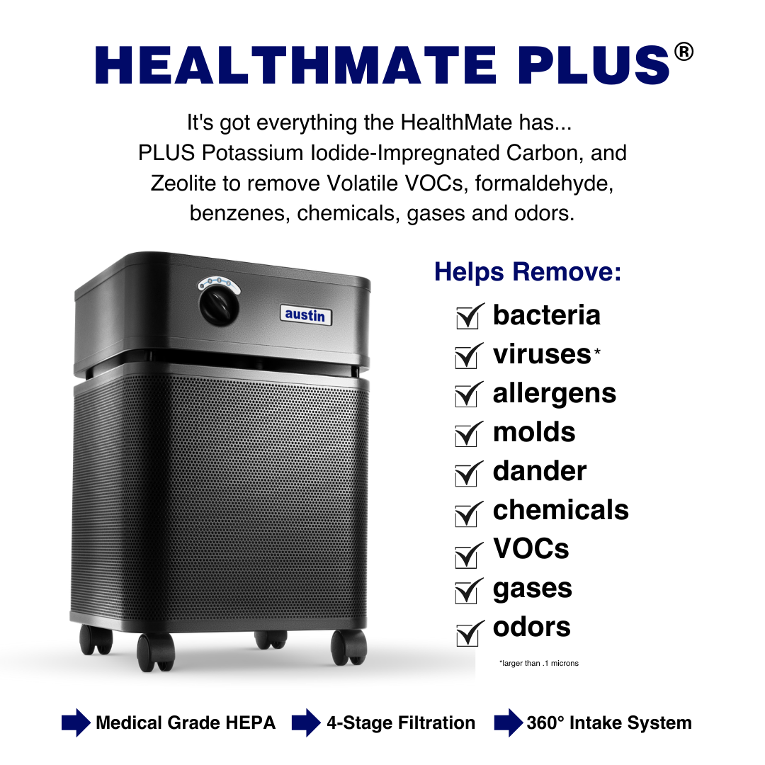 Austin Air Healthmate Plus, HEPA Medical-Grade Filtration System with Activated Carbon