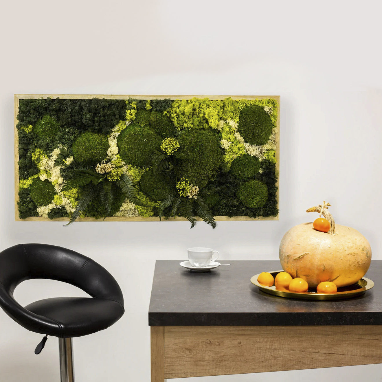 Preserved Mix Moss Wall Art with LED Light
