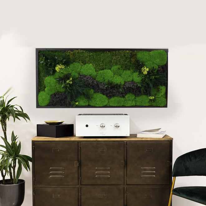 Moss + Foliage Wall Art with LED Light