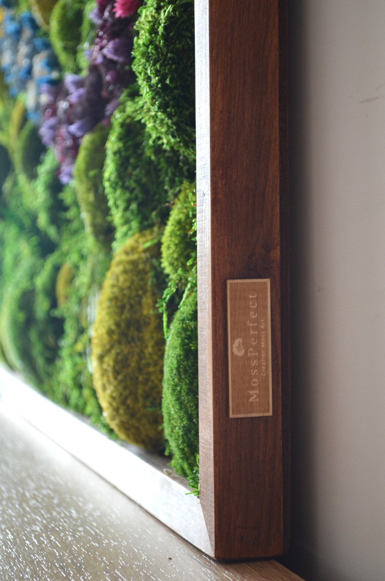 Single Pathway Floral Moss Wall Art - Bright America LLC
