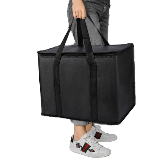 Insulated 3-Pack Trunk Organizer - Collapsible, Multi-Compartment Automotive SUV Car Organizer for Storage W/Adjustable Straps - Truck & Car Accessories for Women and Men - Black